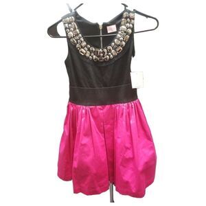 Neiman Marcus ZOE LTD Pink Black Party Holiday Girls Dress Size 10 Host Pick